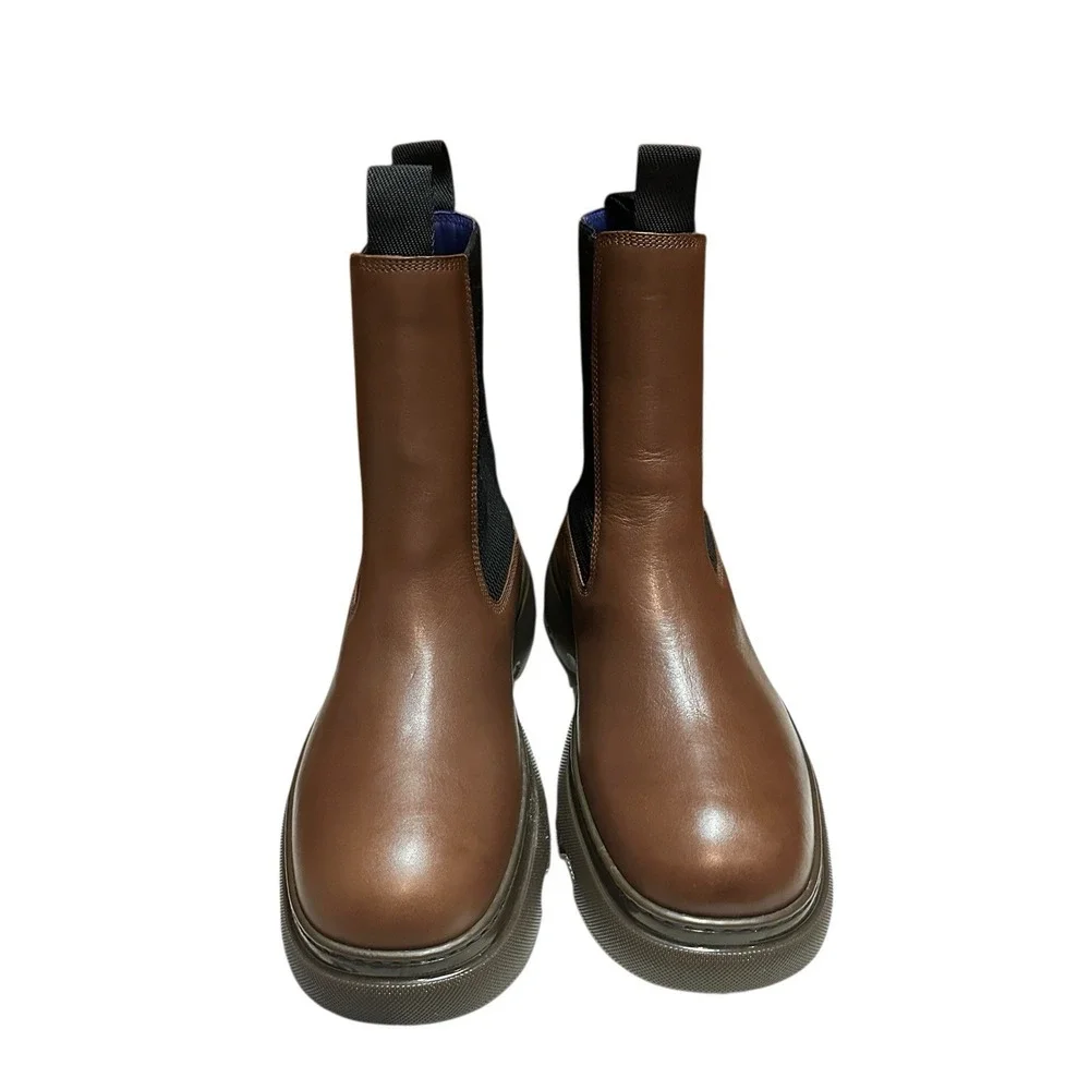 Burberry Creeper Chelsea Boots Walnut 39 EU / 6 US‎ Men's Leather MSRP $1290